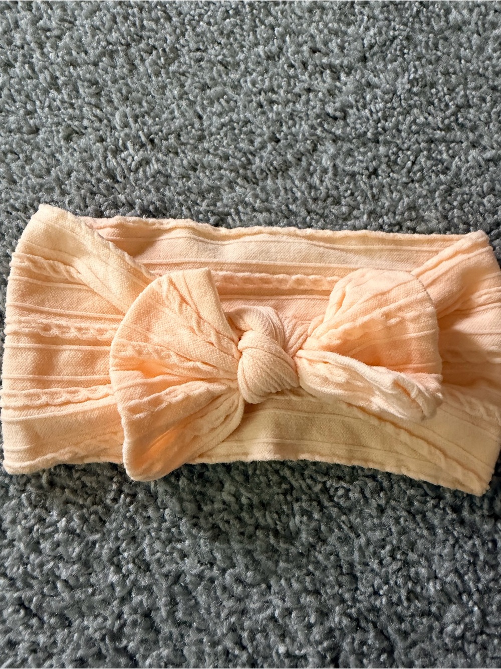 Soft Peach Knotted Headband for Kids